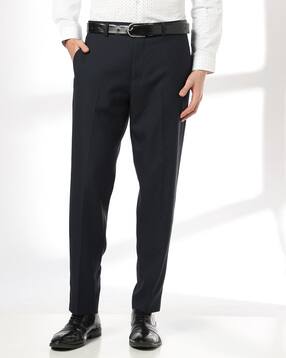 netplay Men Slim Fit Flat-Front Trousers-picture-52