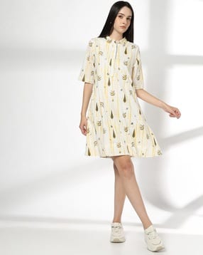 Women Printed Shirt Dress-image-44