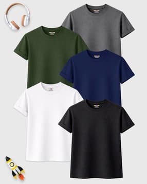 Boys Pack of 5 Relaxed Fit T-Shirts-image-31