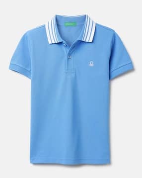 united colors of benetton Boys Regular Fit Polo T-Shirt with Striped Collar-picture-23