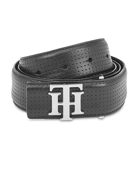 TOMMY HILFIGER Perforated Genuine Leather Belt