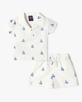 inf frendz Embroidered Shirt with Shorts Set-picture-23