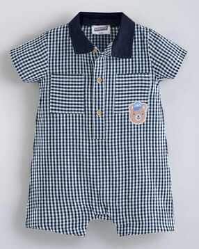 hopscotch Checked Romper with Patch Pockets-picture-26