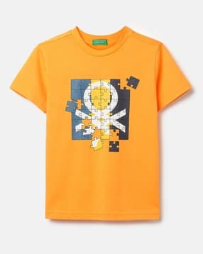 united colors of benetton Boys Graphic Print Regular Fit Round-Neck T-Shirt-picture-28