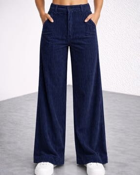 buda jeans co Women High-Rise Ribbed Relaxed Fit Pants-picture-30
