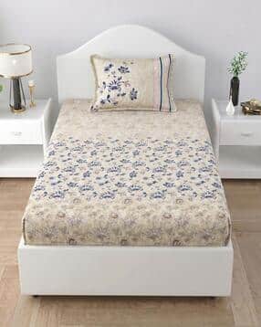 mafatlal Cotton Single Bedsheet with Pillow Cover-picture-19