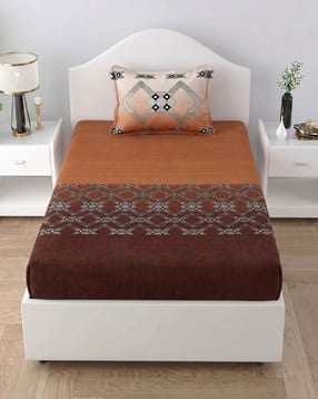 mafatlal Cotton Single Bedsheet with Pillow Cover-picture-15