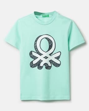 Boys Logo Print Regular Fit Round-Neck T-Shirt-image-34