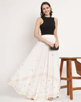 fyre rose Women Embroidered Flared Skirt-picture-31