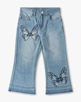 kg frendz Girls Lightly Washed Straight Jeans-picture-49