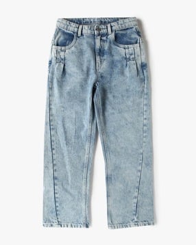 yb dnmx Boys Heavily Washed Loose Fit Jeans-picture-34