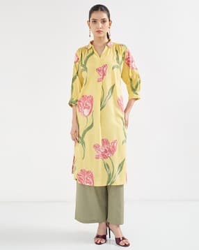 rangmanch by pantaloons Women V-Neck Printed Kurta -picture-13