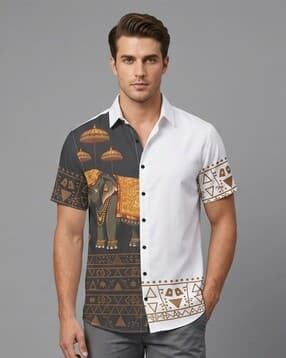 samavart designs Men Graphic Print Regular Fit Shirt-picture-29