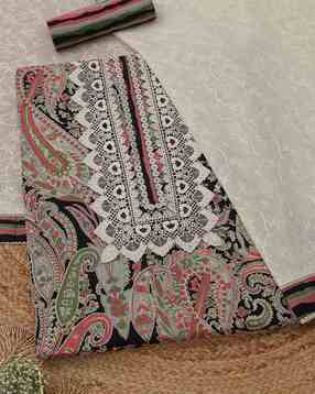 soch Women Paisley Print 3-Piece Unstitched Dress Material-picture-24