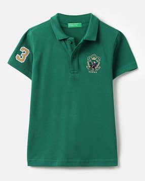 united colors of benetton Boys Logo Embroidered Regular Fit Polo T-Shirt-picture-50
