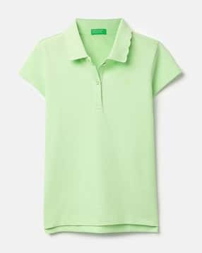 united colors of benetton Girls Regular Fit Cotton Polo T-Shirt-picture-12