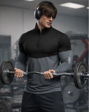eyebogler Men Colourblock Athletic Fit T-Shirt-picture-28