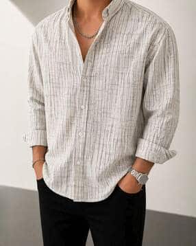 alpha tribe Men Striped Regular Fit Shirt-picture-45