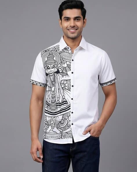 Samavart designs Men Kathakali Print Regular Fit Shirt