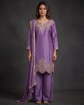 nyrika Women Embellished Straight Kurta Suit Set-picture-10