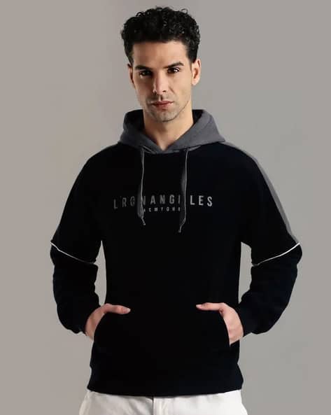 POSHAX Men Printed Regular Fit Hoodie