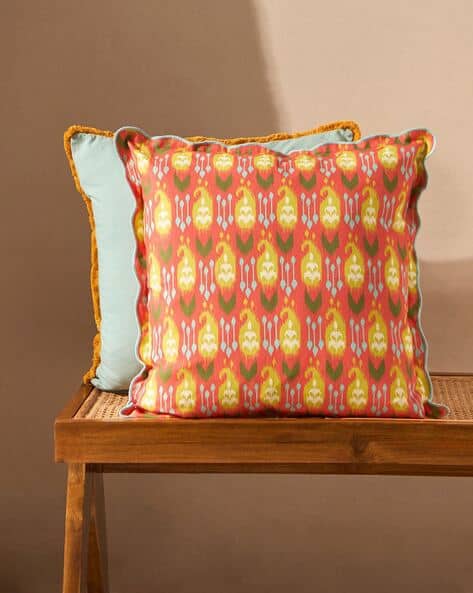 CHUMBAK Ikat Print Square Cushion Cover 20"