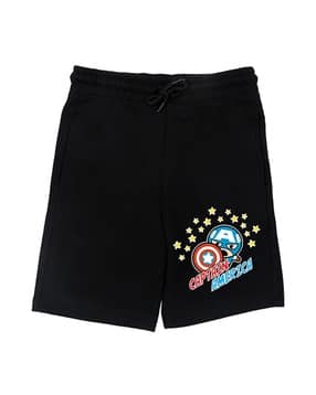 wear your mind Boys Cartoon Print High-Rise Shorts-picture-37
