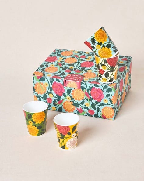 CHUMBAK Set of 4 Printed Cups