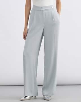 allen solly Women Straight Fit Flat Front Trousers-picture-40