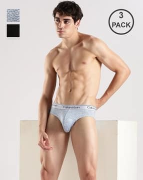 calvin klein underwear Pack of 3 Printed Low-Rise Briefs with Elasticated Waist-picture-12