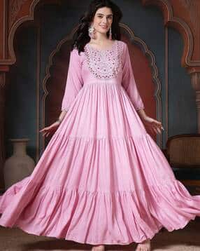 glam roots Women Embroidered No Darts Anarkali Kurta-picture-2