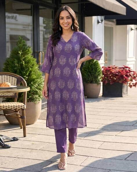 Women Floral Print Viscose Rayon A-line Kurta