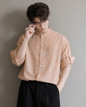 buda jeans co Men Checked Regular Fit Shirt with Curved Hem-picture-44