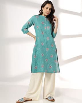 siyahi Women Floral Print Straight Kurta-picture-24