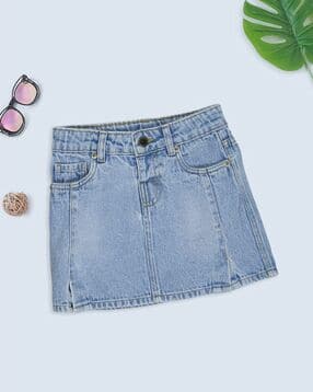 pantaloons junior  Girls A-Line Above Knee Denim Skirt-picture-35