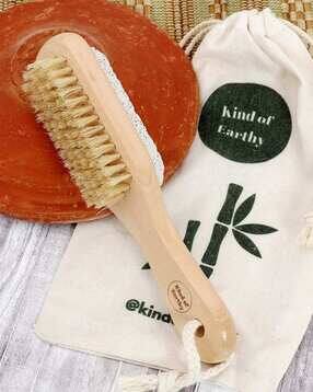 kind of earthy Wooden Handle Pumice Stone and Foot Brush-picture-20