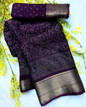 Women Printed Saree with Blouse Piece-image-21