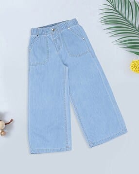 Girls Mid Rise Wide Jeans-image-25