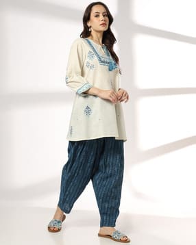 Women Embroidered Straight Kurta & Salwar Set-image-43