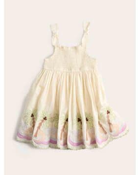 marks & spencer Girls Embroidered Empire Dress with Smocked Detail-picture-34