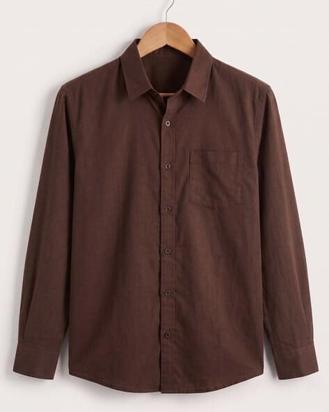 TIGERSNAKE Men Regular Fit Shirt with Patch Pocket