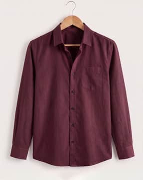 Men Regular Fit Shirt with Patch Pocket-image-14