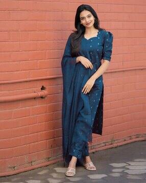 aaghnya fashion Women Printed 3-Piece Straight Kurta Set-picture-11