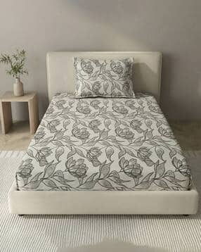 mafatlal Cotton Single Bedsheet with Pillow Cover-picture-17