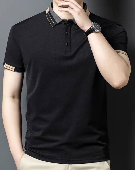Alpha Tribe Men Relaxed Fit Polo T-Shirt