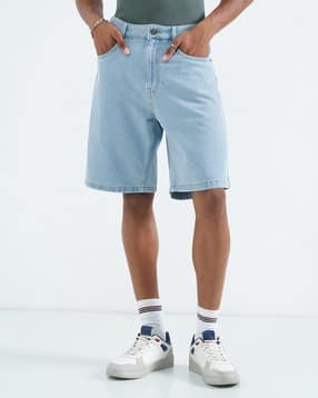 sf jeans by pantaloons Men Flat-Front Regular Fit City Shorts-picture-21