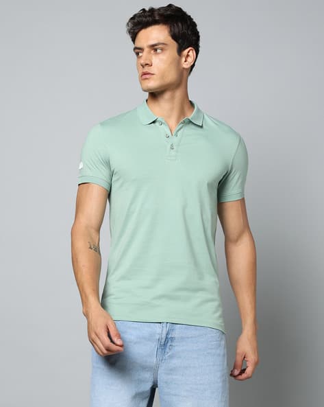 UNITED COLORS OF BENETTON Men Regular Fit Cotton Jersey Polo T-Shirt