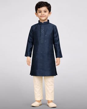 jbn creation Boys Embroidery Kurta Pyjama Set-picture-28
