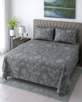 threadwear Cotton Flat Super King Size Bedsheet with 2 Pilllow Covers -picture-26