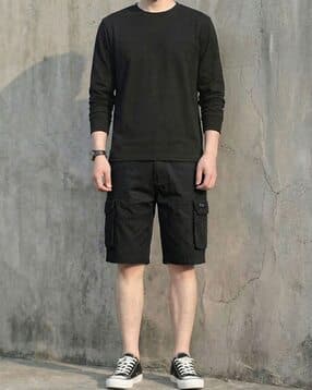 buda jeans co Men Regular Fit Mid-Rise Cargo Shorts-picture-17